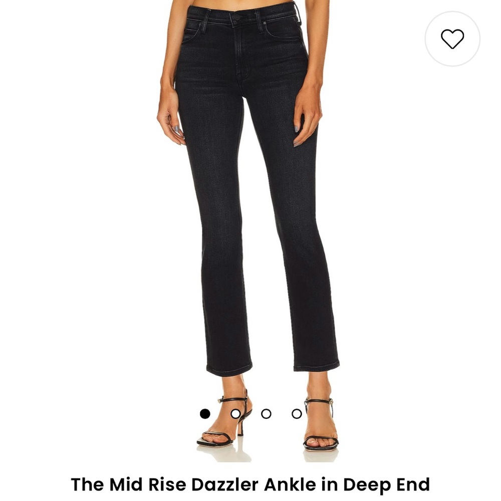 Mother Mid Rise Dazzler Jean - Black Size 30